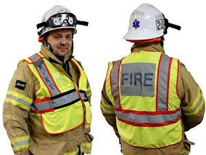 ANSI 207 Adjustable Breakaway Reflective Vest - "FIRE" Imprinted