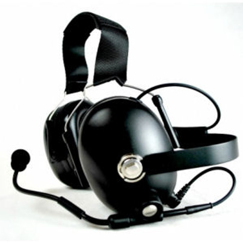 M/A-Com P7130 Noise Canceling Double Muff Behind The Head Headset