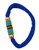 Elastic Hair Piece with blue band and colorful beads