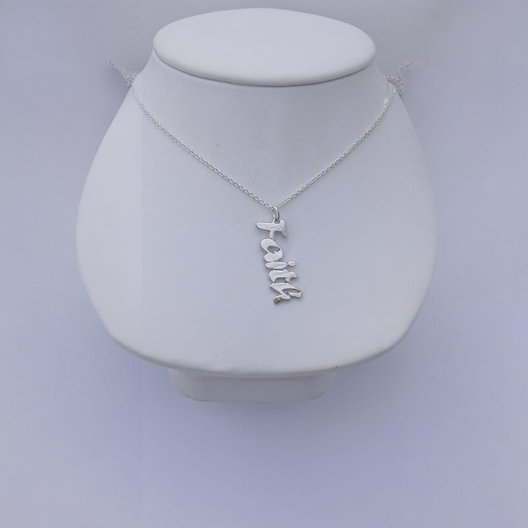 “Faith” Silver Necklace