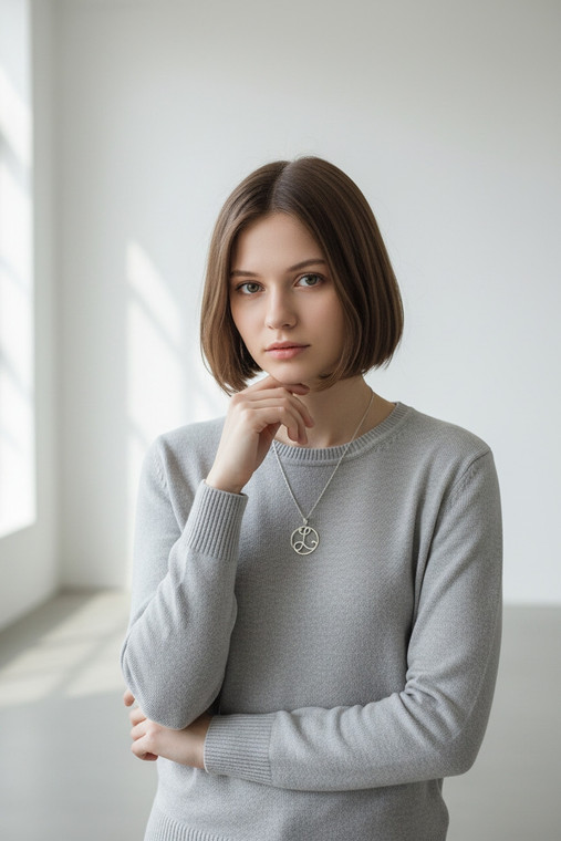 Silver Initial "L" Pendant