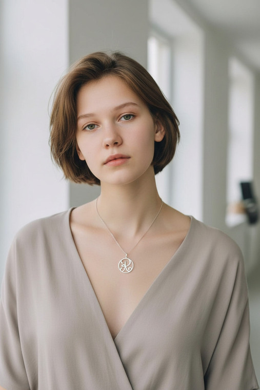 Silver Initial "R" Pendant