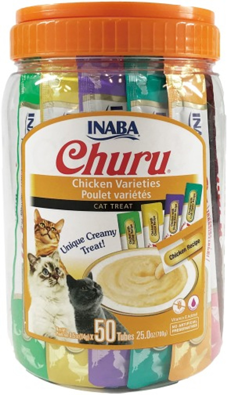 Inaba Churu Puree Cat Treat Chicken Varieties 50 Tubes J J Pet Club