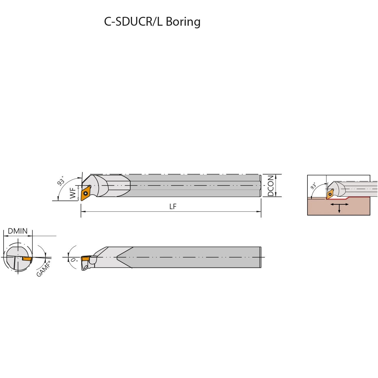 S10K-SDQCR07 CNC Lathe Internal Turning Tool Holder Boring Bar For DCMT07 Insert