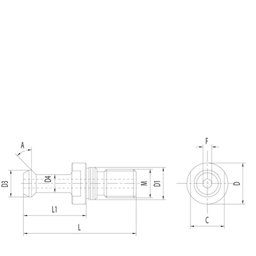 HAAS Hollow Pull Studs with O-Ring Seal - Omega Products