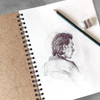 Artway ENVIRO Spiral Bound Recycled Sketchbook - 170gsm - A5 Landscape - Man Drawing