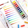 Artway Watercolour Paint Set with Size 3 Brush - Encased in a metal tin the lid doubles as a handy mixing palette - limits mess and perfect for travelling and painting on the go. Supplied with quality nylon brush (size 3) to get you on your way.