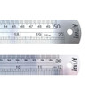 Artway Stainless steel ruler with metric and imperial measurements. Available in two lengths of 30cm or 50cm. Conversion tables on rear side, and a convenient hole for hanging in your studio or workshop.