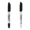 This permanent marker can write on almost any surface, including cardboard, wood, metal, stone, plastic and leather. The Sharpie Twin Tip has 2 different sized tips on opposite ends of the same pen