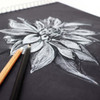 Artway ENVIRO Spiral Bound Black Card Sketchbook - 270gsm, A2 Portrait - Flower Shot