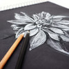 Artway STUDIO Spiral Bound Black Card Sketchbook - Flower Shot