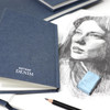 Artway Recycled Denim Sketchbooks - Casebound - 200gsm Cotton Paper - Drawing Demo