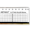 Artway Brass Metal Edge Acrylic Cutting Rule - 60cm - CLEARANCE