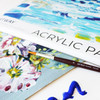 Acrylic flower painting on Artway 400gsm pre-primed canvas-feel paper