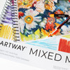 Artway A3 Mixed Media Pad — Mixed-media floral study on an Artway Mixed Media Pad, worked in oil pastel
