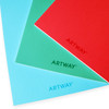 Artway A4 softback sketchbooks — red, green and blue covers with the tonal Artway logo detail