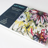 Artway Watercolour Postcard Book cover at a low angle, showing the 300gsm cold pressed paper edge