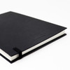 Artway Studio A5 Concertina Sketchbook open to a blank page, showing the heavyweight cartridge paper and folded edge