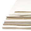 Side view of stacked Artway Tree Free Hemp Paper A4 sheets showing thickness and off-white tone