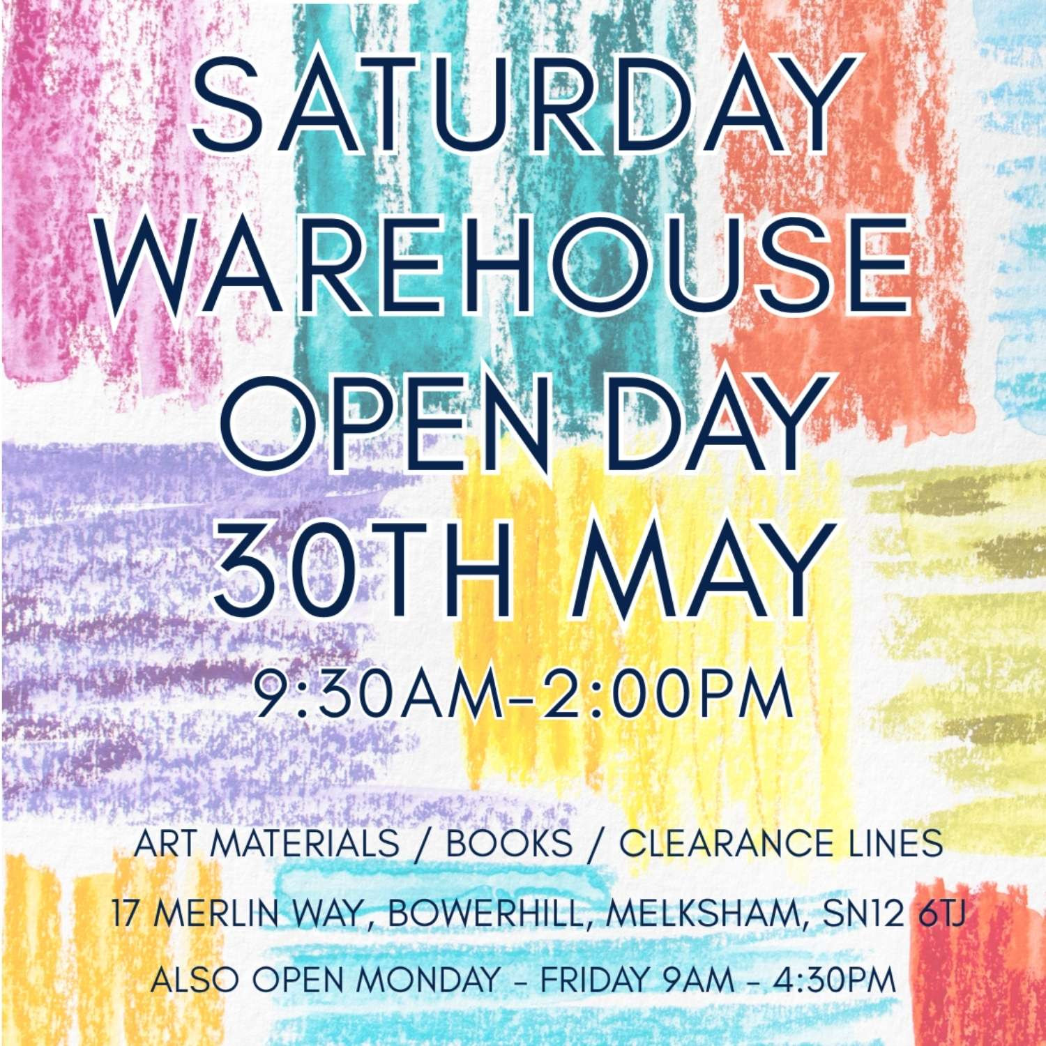 Come and See Us: Artway's Saturday Warehouse Open Day — 30th May