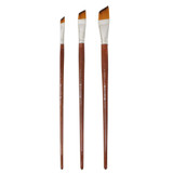 AMI Large Synthetic 'Chisel' Paintbrushes x 3: Size 12, 8 and 4