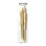 Set of 3 shaped bamboo dip pens for drawing ink applications. Come in a plastic wrapper.
