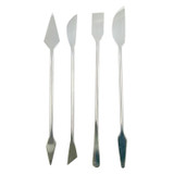 Artway Sculpture Tool Set in a Plastic Wrap - CLEARANCE - 4 good quality metal double ended sculpture tools in a wrap. Approximate length 23cm with 8 different shaped heads for a variety of sculpting applications.