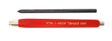 Koh-I-Noor 5.6mm Clutch Pencil Red Barrel - 140mm barrel length - can take both 120mm and 80mm leads.