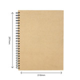 Artway ENVIRO Spiral Bound Recycled Sketchbook - 170gsm - A4 Portrait - Size guide