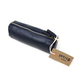 Artway Indigo Doodle Soft Leather Pencil Case - 20cm Long - The shape and dimensions of the pencil case allow the comfortable storage of all your Artway stationery essentials - pens, graphite pencils, rulers, pencil sharpeners, markers, etc, all encased within the Indigo coloured cloth lining.