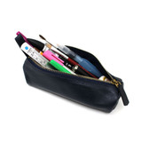 Artway Indigo Doodle Soft Leather Pencil Case - 20cm Long - Each handmade pencil case comes individually finished in a decorative presentation box covered in Indigo handmade paper. 