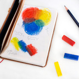 Artway INDIGO Pocket Leather Travel Journal - A6 - Soft Leather-Bound Sketch Book with 4B Pencil - Tan - Colour Artway INDIGO Pocket Leather Travel Journal - A6 - Soft Leather-Bound Sketch Book with 4B Pencil - Tan - Colour