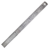 Artway Stainless steel ruler with metric and imperial measurements. Available in two lengths of 30cm or 50cm. Conversion tables on rear side, and a convenient hole for hanging in your studio or workshop.