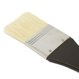 Artway 2" Flat Paint Brush - Long Handle - Hog Hair - Detail of bristle