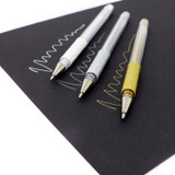 Hero Shot - Pentel Hybrid Gel 'Grip' Pen - White, Gold, Silver