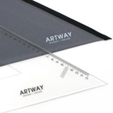 Artway Non-Mint Professional Acrylic Set Square 30cm - 45/60