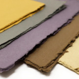 Artway Indigo Cotton Rag - Coloured Handmade Paper - Mixed pack of 5 Colours - Earthy Tones - 220gsm/250gsm - A4 - Spread Alt
