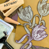Artway Indigo Cotton Rag - Coloured Handmade Paper - Mixed pack of 5 Colours - Earthy Tones - 220gsm/250gsm - Printmaking Paper