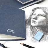Artway Recycled Denim Sketchbooks - Casebound - 200gsm Cotton Paper - Drawing Demo