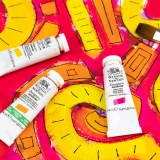 Winsor & Newton Designers Gouache 37ml Permanent White - In use