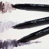 Lyra Aqua Brush Duo Pen - Black / Sepia / Grey - Hero Shot
