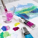 Winsor & Newton Artisan 37ml Watermixable Oil  - Titanium White - In use alt