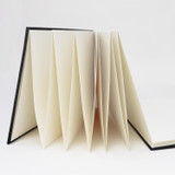 Artway Studio A5 Concertina Sketchbook opened out, showing 250gsm pages folded zigzag in one continuous strip