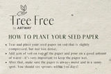 Wildflower seed paper instructions on how to plant your paper
