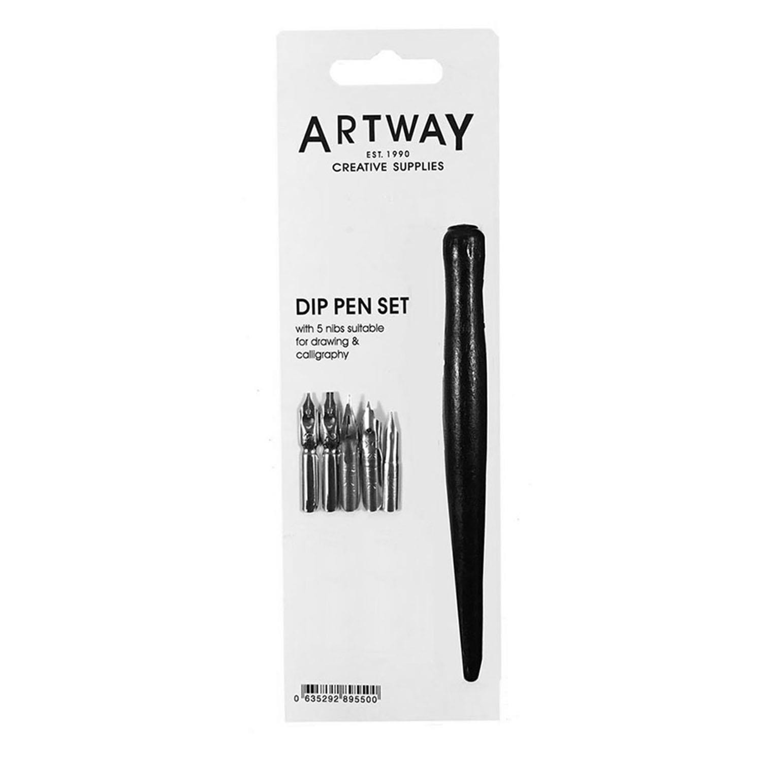 Artway Dip Pen Set with 5 Drawing & Calligraphy Nibs
