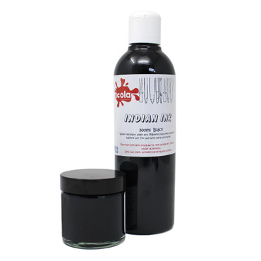 Black Indian Ink Bottles (Scola) - A simple black ink, widely used for writing and printing as well as for drawing and outlining.