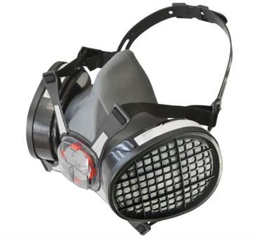 A premium half mask with twin respirators, offering maximum protection and comfort. The extra wide sealing surface and hypo-allergenic materials give excellent comfort and fit.