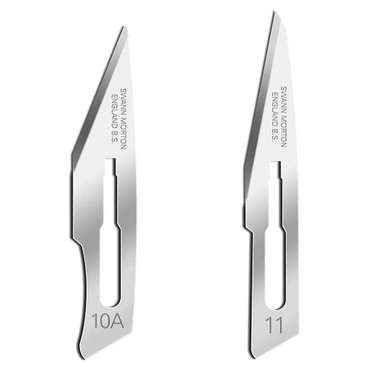 Swann-Morton: Scalpel Blades - standard replacement blades for Swann-Morton steel scalpel No. 3.