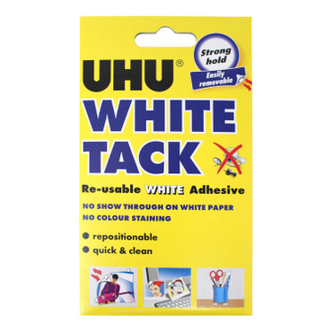 UHU White Tack Handy Size 50g - re-usable, all purpose tack adhesive - handy size, bargain price.
