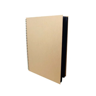 Artway Spiral Bound Black Card Sketchbook - 270gsm, A3 Portrait - Hero Shot